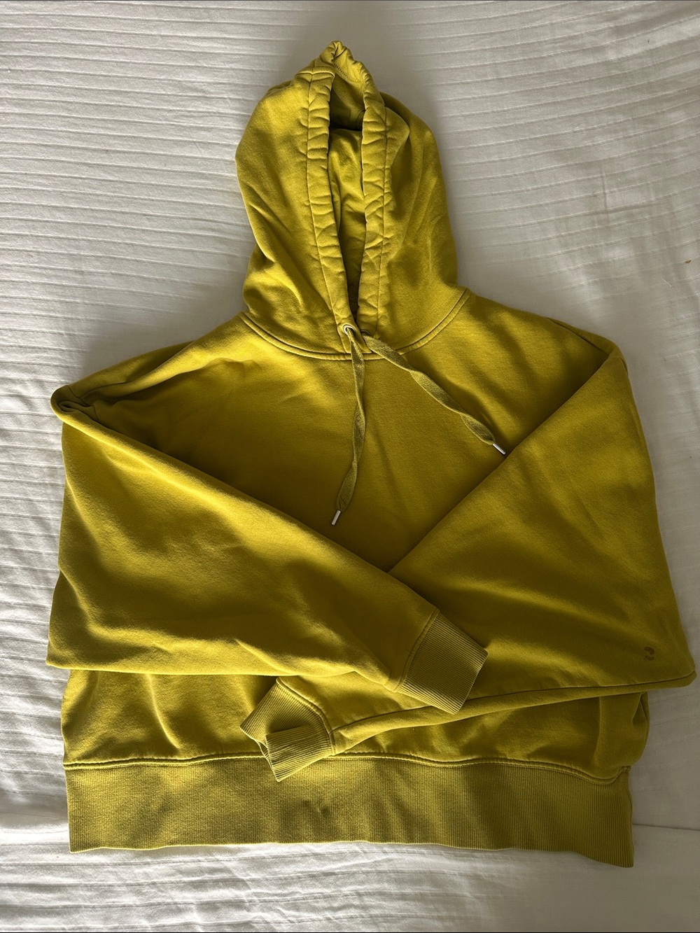 CALIA by Carrie Underwood mustard yellow hooded sweatshirt